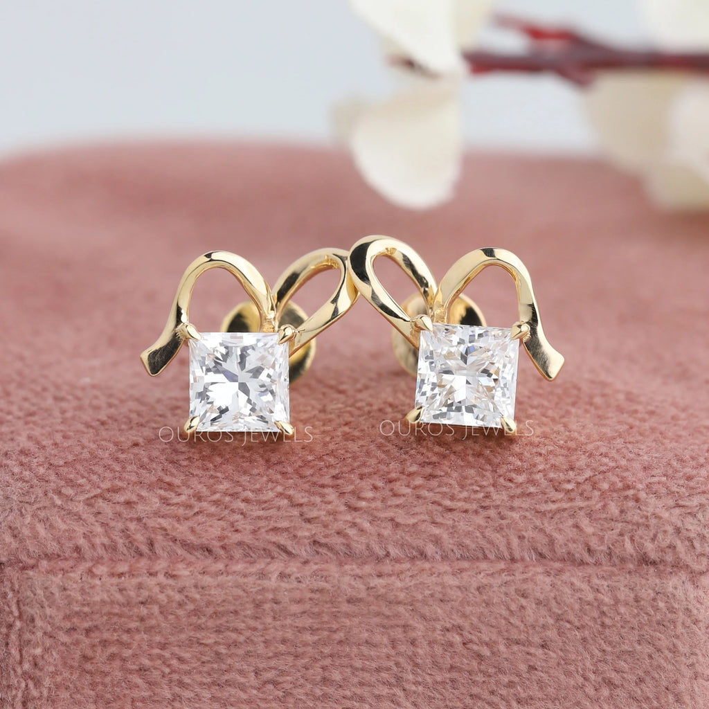 Princess diamond stud earrings discount