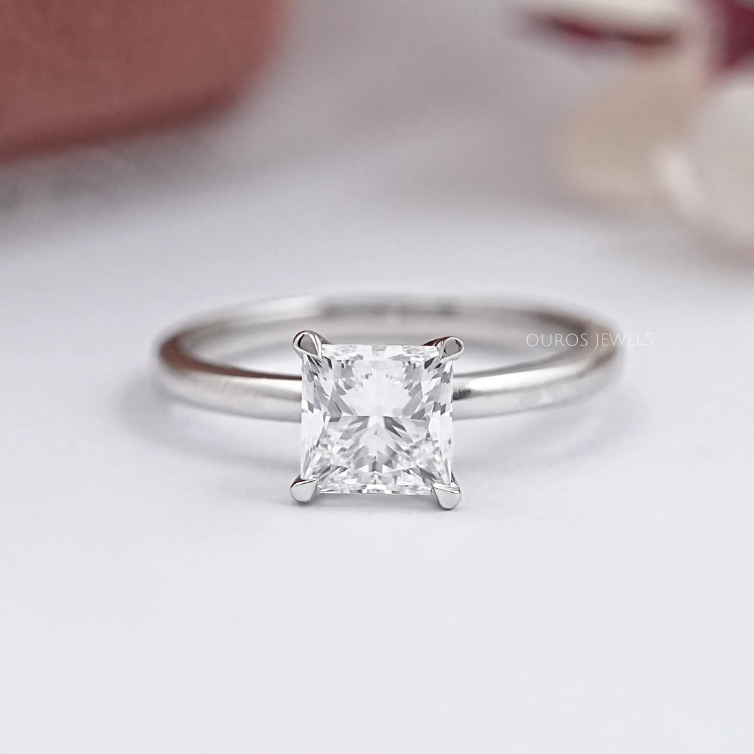 Princess Certified Lab Diamond Solitaire Ring Rings