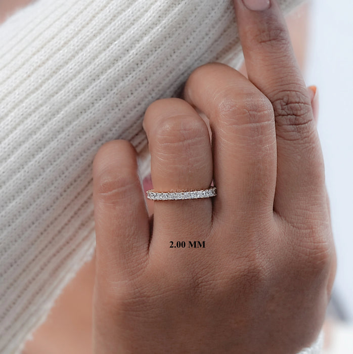 Princess Cut Lab Diamond Full Eternity Wedding Band