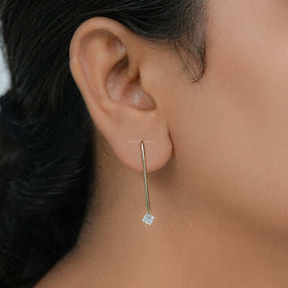 Princess Diamond Hanging Stylish Earrings Earring