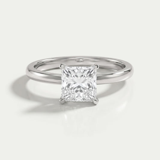 Princess Certified Lab Diamond Solitaire Ring Rings