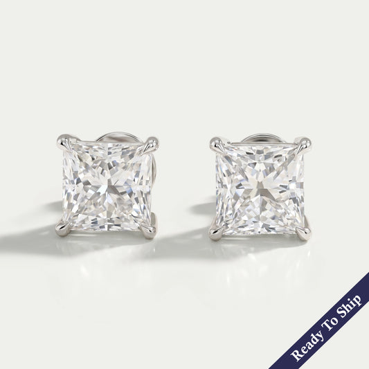 Princess Lab Grown Diamond Stud Earrings