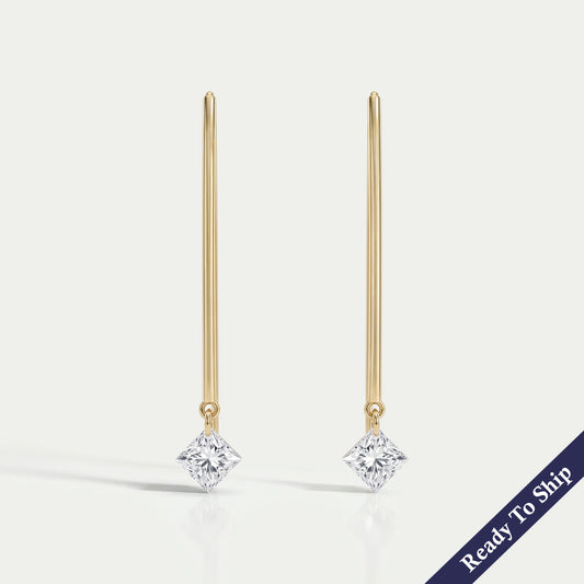 Princess Diamond Hanging Stylish Earrings Earring
