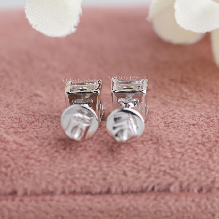 Princess Cut  Lab Grown Diamond Stud Earrings