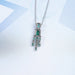 Emerald Gemstone Chandelier Necklace Set