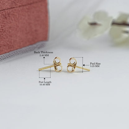 Secure Back Type Stud Earrings For Women