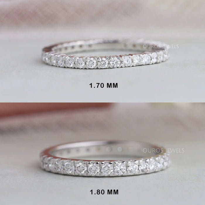 1.80 MM Round Cut Lab Grown Diamond Eternity Wedding Band