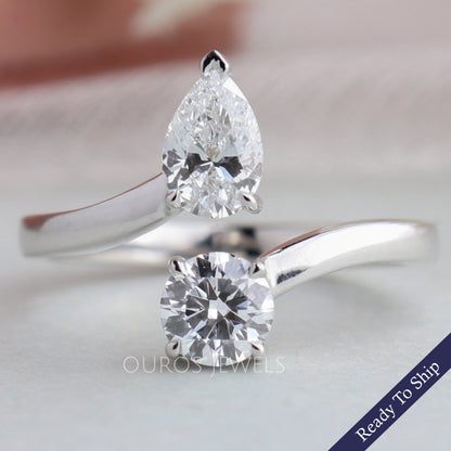 Pear And Round Bypass Setting Ring