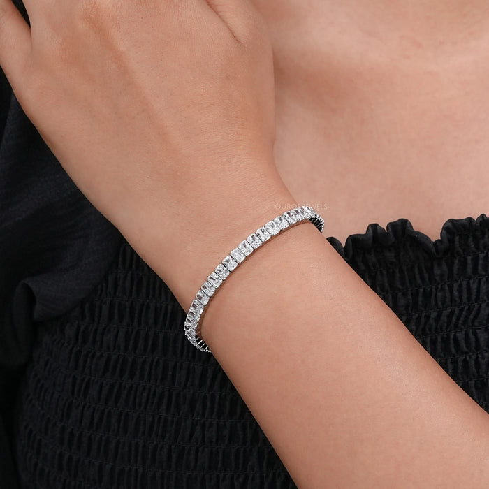 Radiant Cut Lab Diamond Tennis Bracelet