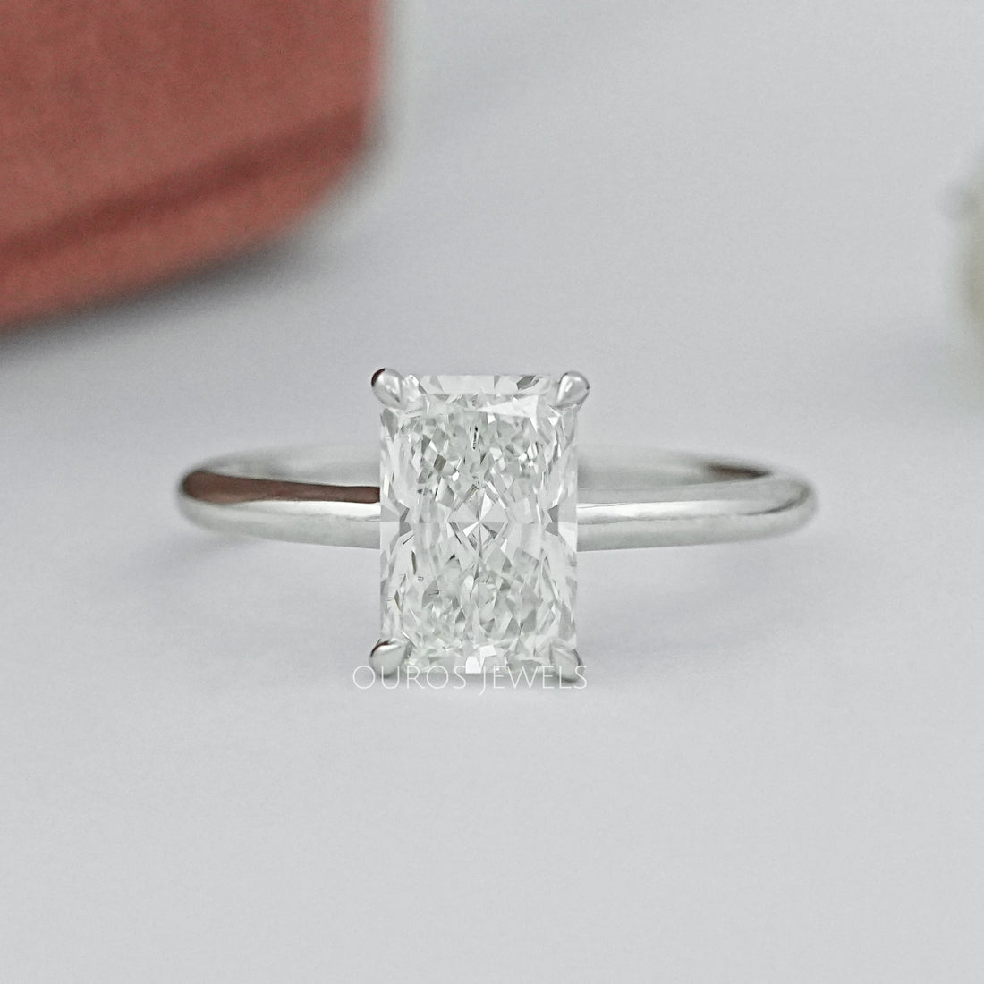 Radiant Cut Solitaire Diamond Engagement Ring Ring