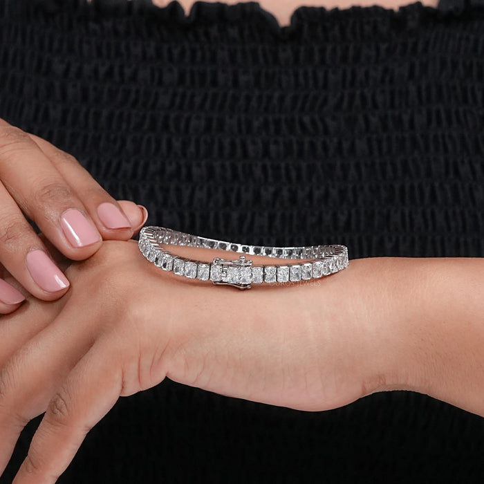 Radiant Cut Lab Diamond Tennis Bracelet