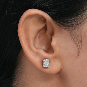 Radiant Cut Lab Grown Diamond Stud Earrings With IGI Certified