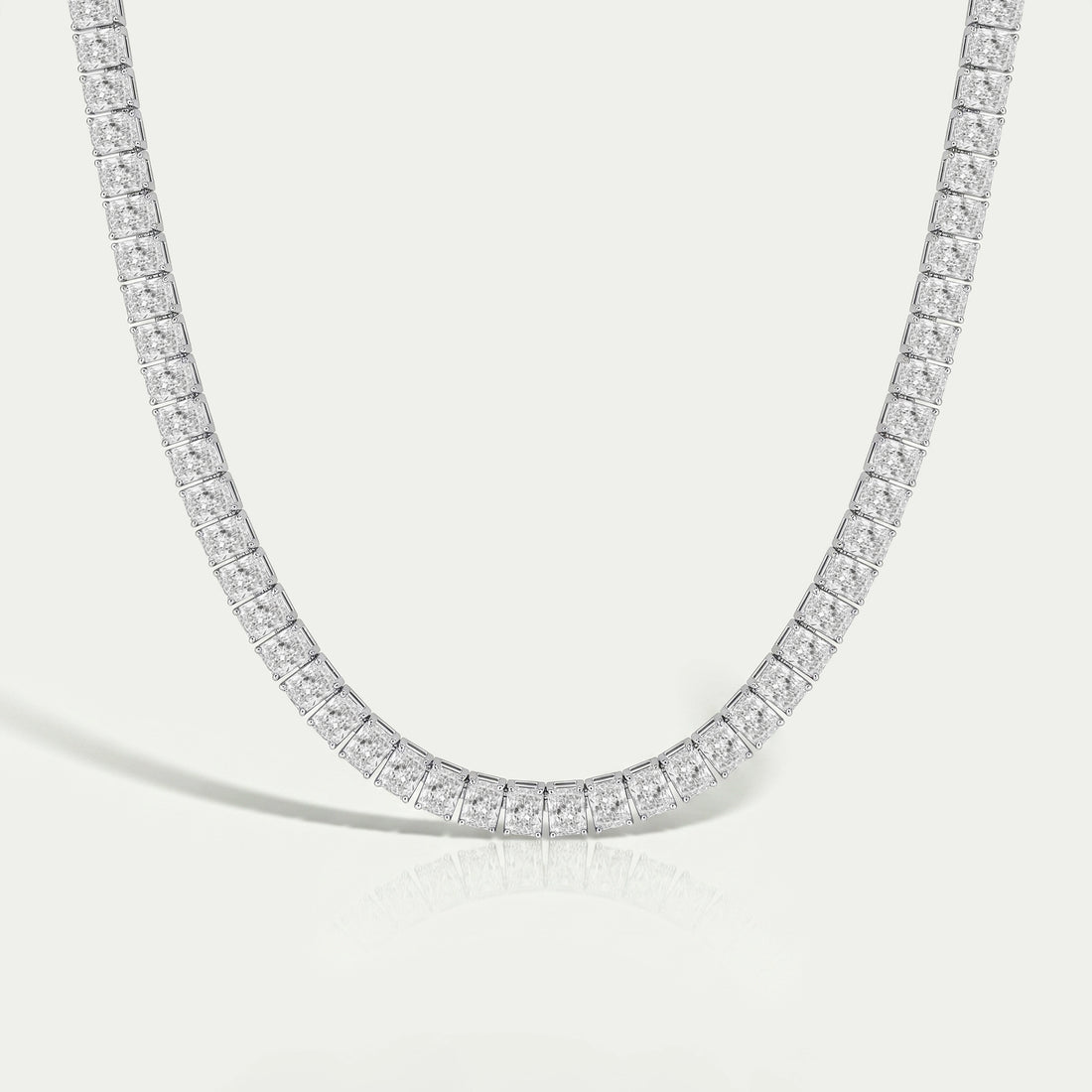 Radiant Cut Lab Diamond Tennis Necklace Necklaces