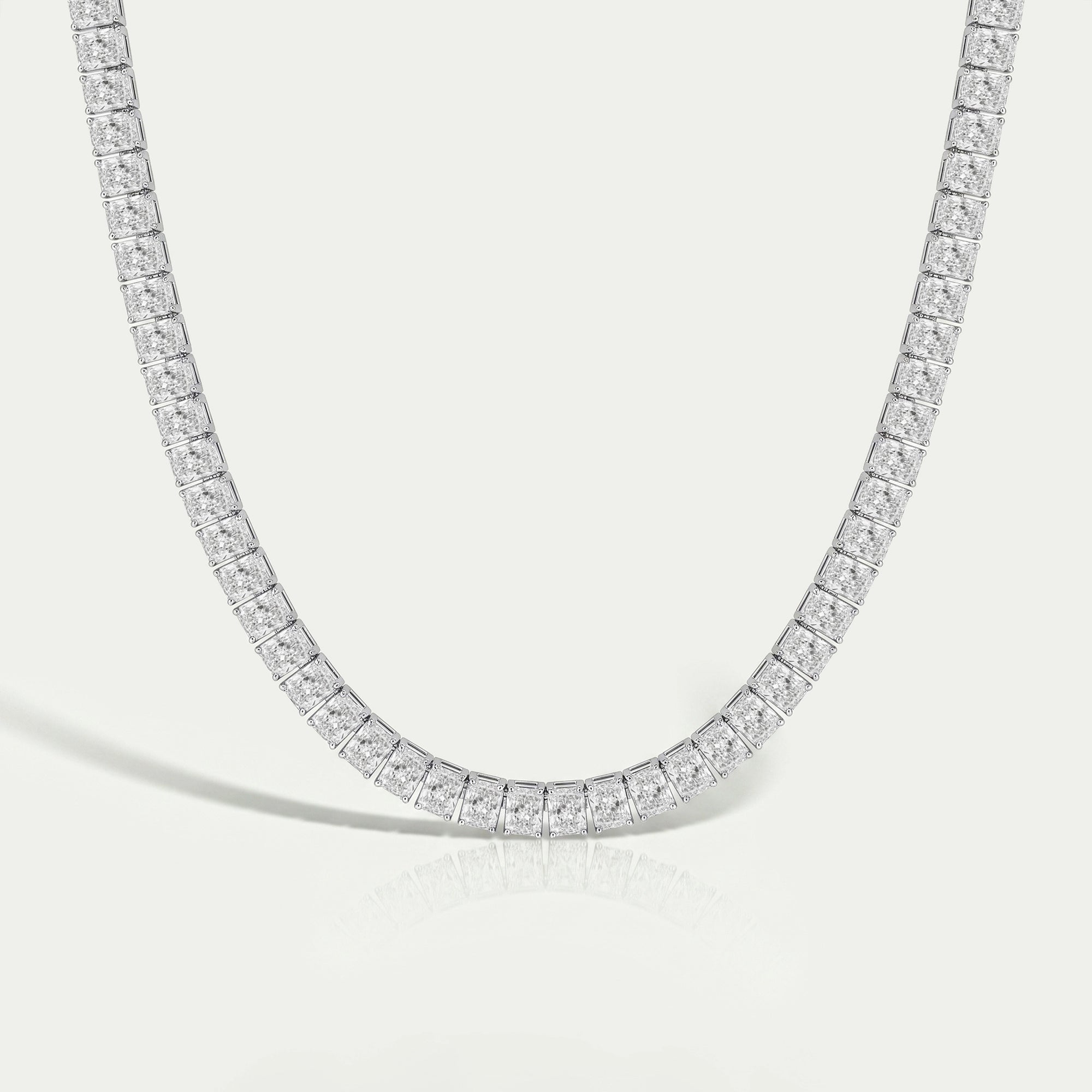 Radiant Cut Lab Diamond Tennis Necklace Necklaces