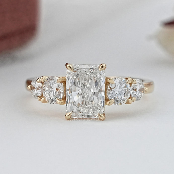 Radiant Lab Grown Diamond Five stone Engagement Ring