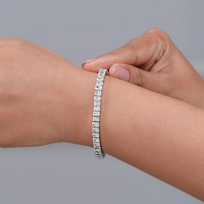 Radiant Cut Lab Diamond Tennis Bracelet