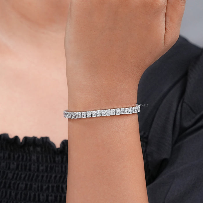 Radiant Cut Lab Diamond Tennis Bracelet