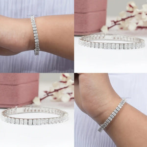 Radiant Cut Lab Diamond Tennis Bracelet