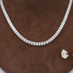 Radiant Diamond Tennis Necklace