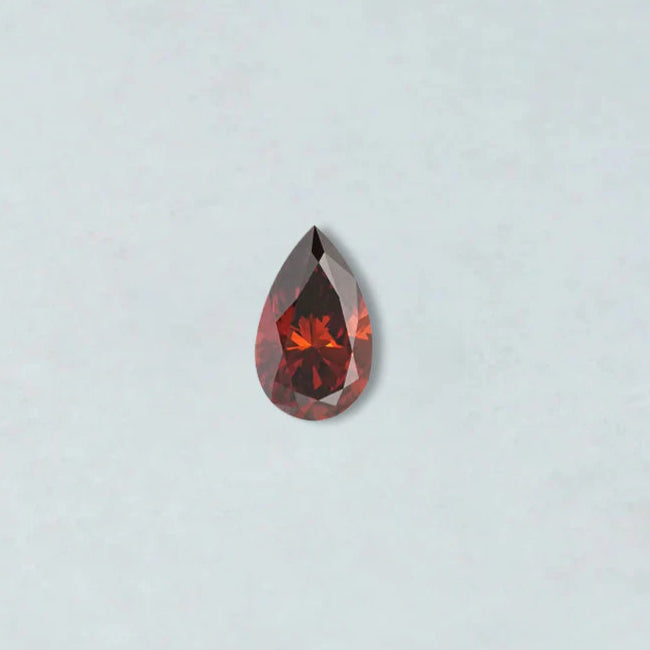 Red Pear Cut Lab Diamond Loose