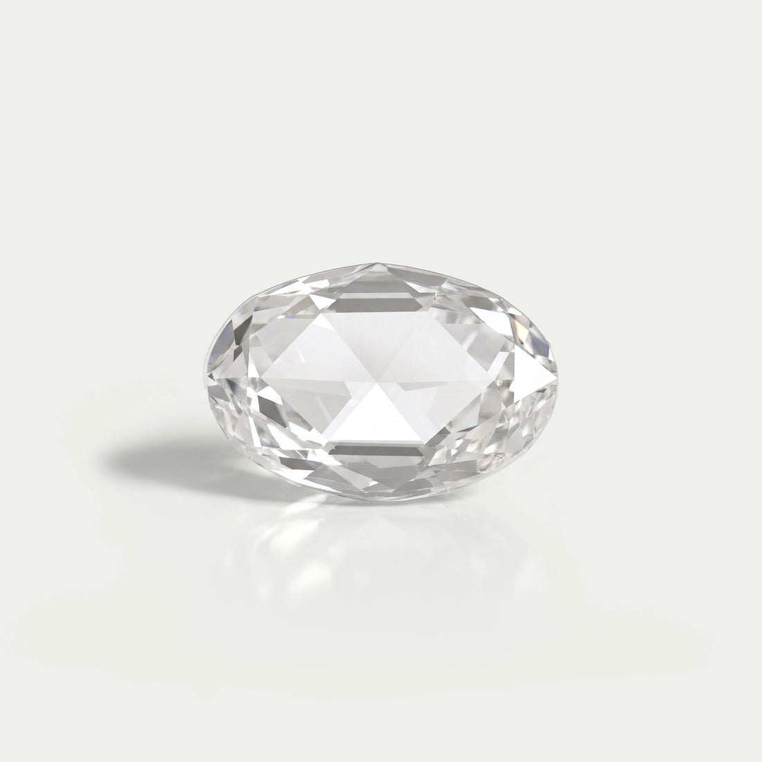 Antique Rose Cut Oval Lab Grown Diamond