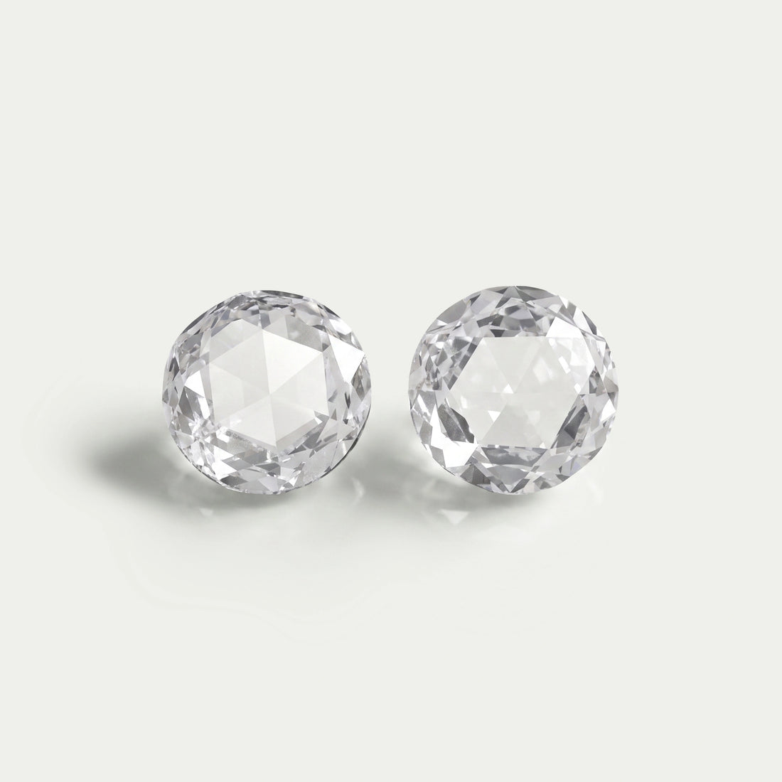 Rose Cut Round Lab Diamond Matching Pair Loose