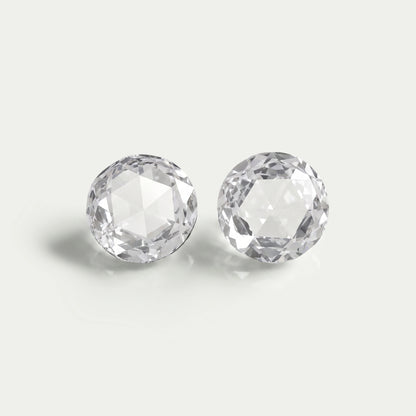 Rose Cut Round Lab Diamond Matching Pair Loose