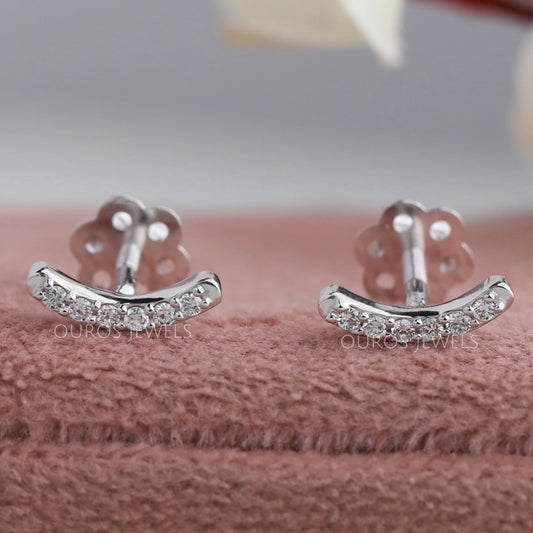 Round Curved Bar Minimalist Earrings Earring