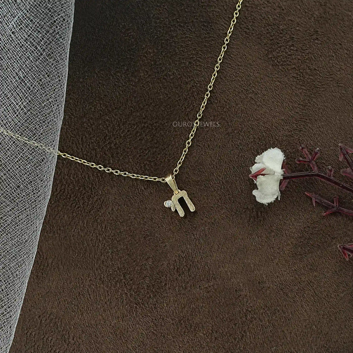 Round Diamond Chai Charm Pendant Necklaces