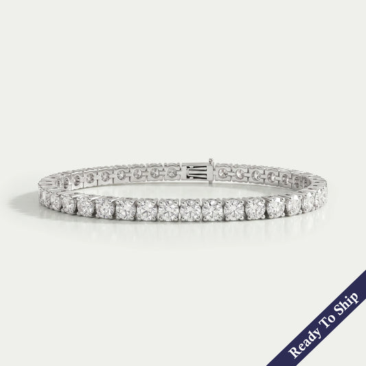 3.50 MM Round Cut Lab Diamond Tennis Bracelet
