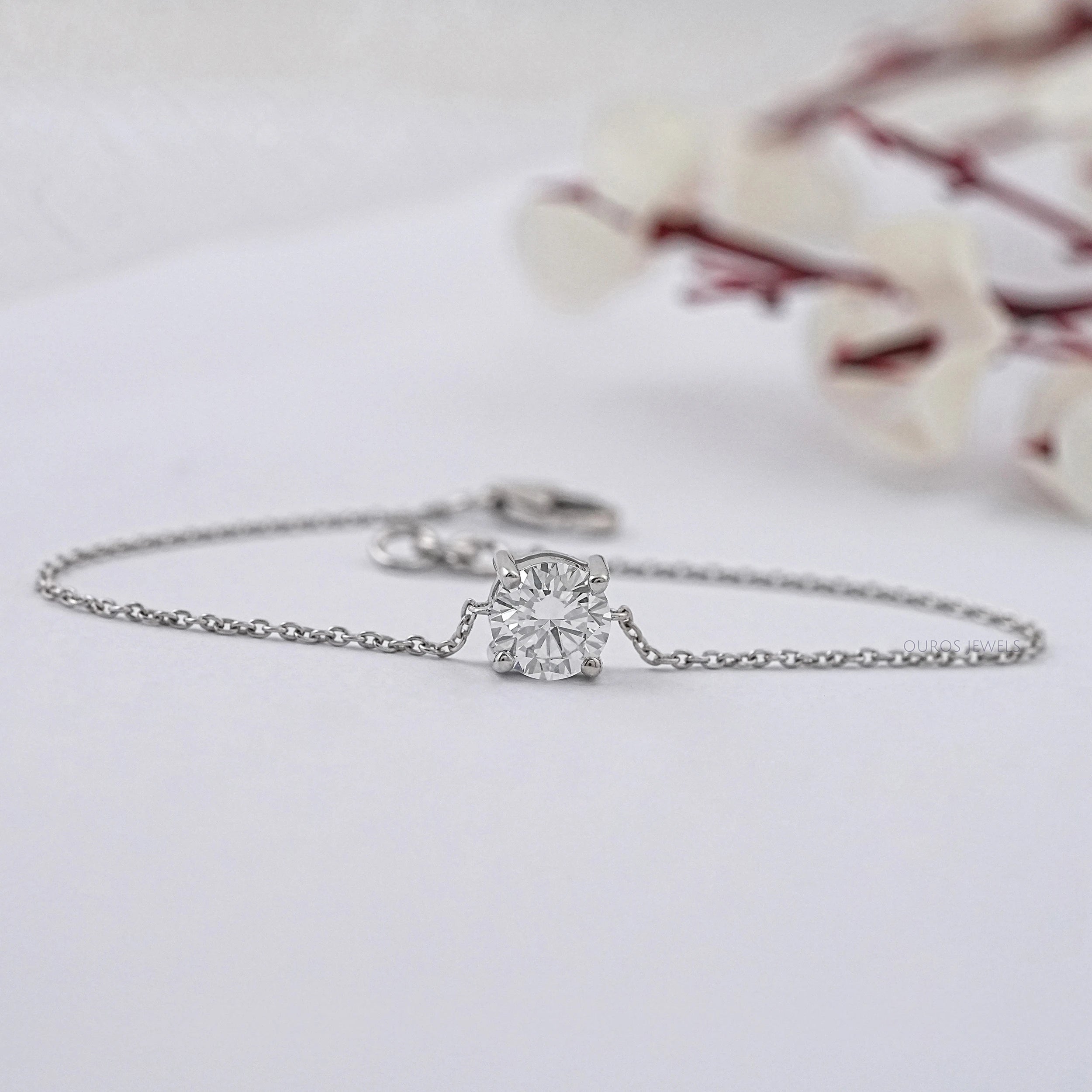 Round Solitaire Lab Diamond Bracelet