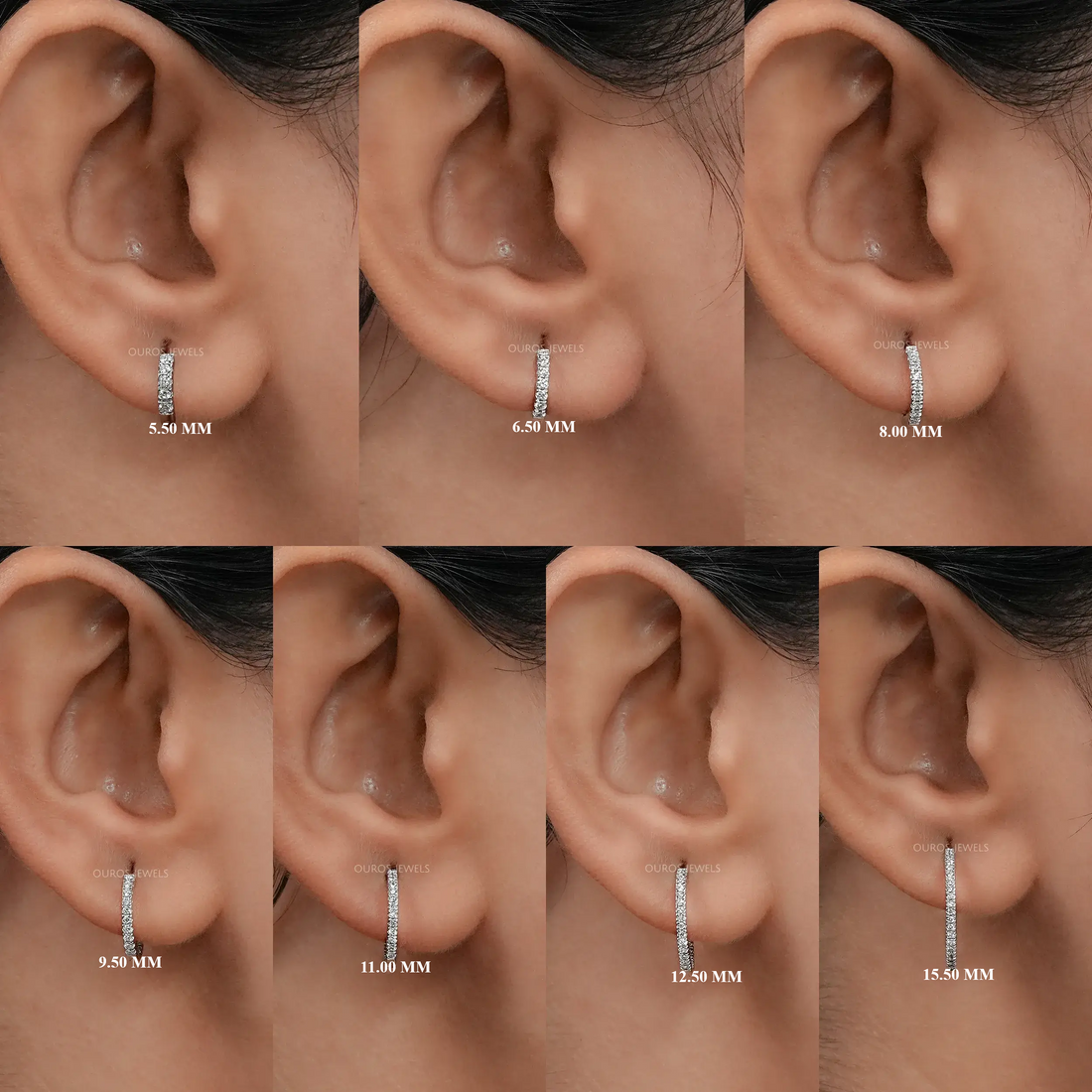 Lab Grown Round Diamond Hoop Earrings Earring