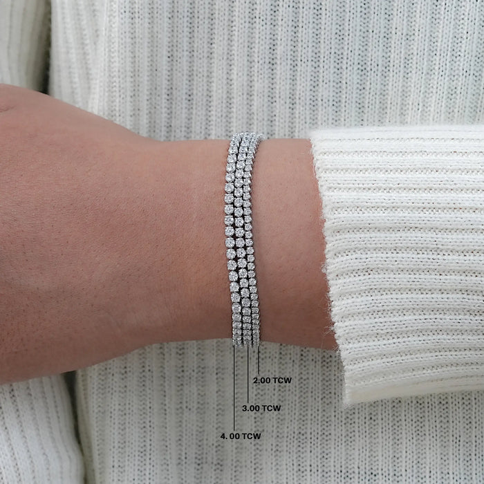 4.00 TCW Round Cut Lab Grown Diamond Tennis Bracelet