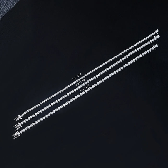 4.00 TCW Round Cut Lab Grown Diamond Tennis Bracelet