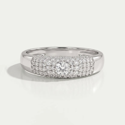 Mens Brilliant Round Cluster Diamond Ring