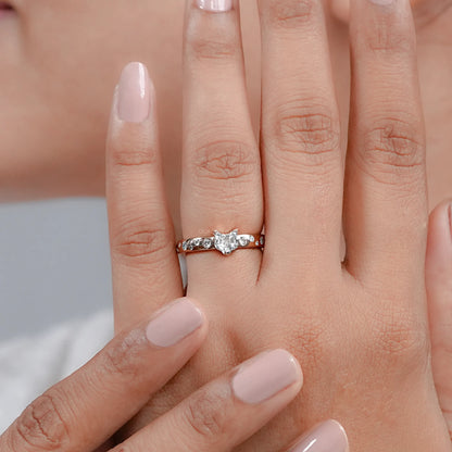 Cat Cut Lab Diamond Engagement Ring Ring