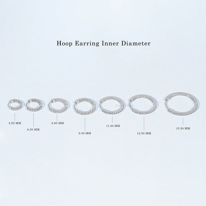 Lab Grown Round Diamond Hoop Earrings Earring