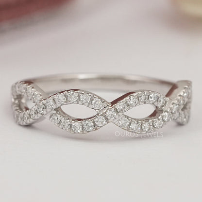 Round Cut Lab Grown Diamond Infinity Band Ring