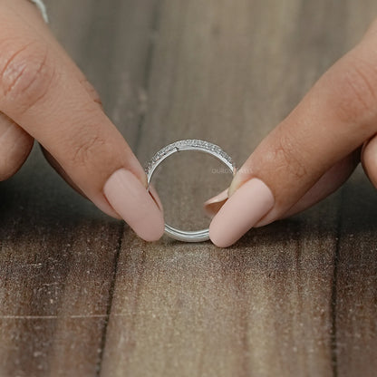 Lab Grown Round Diamond Spiral Band Ring