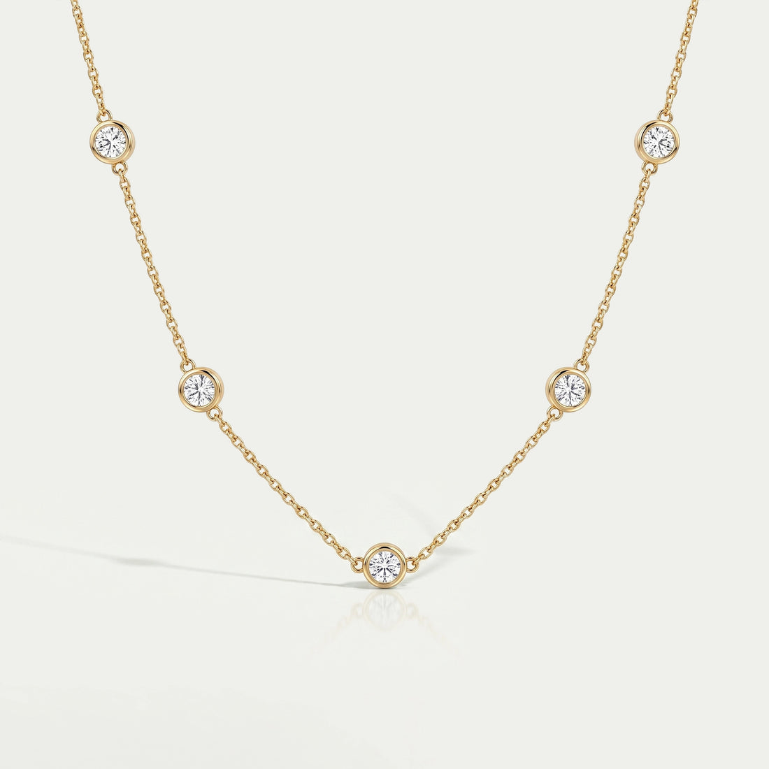 Round Lab Diamond By Yard Necklace Necklaces