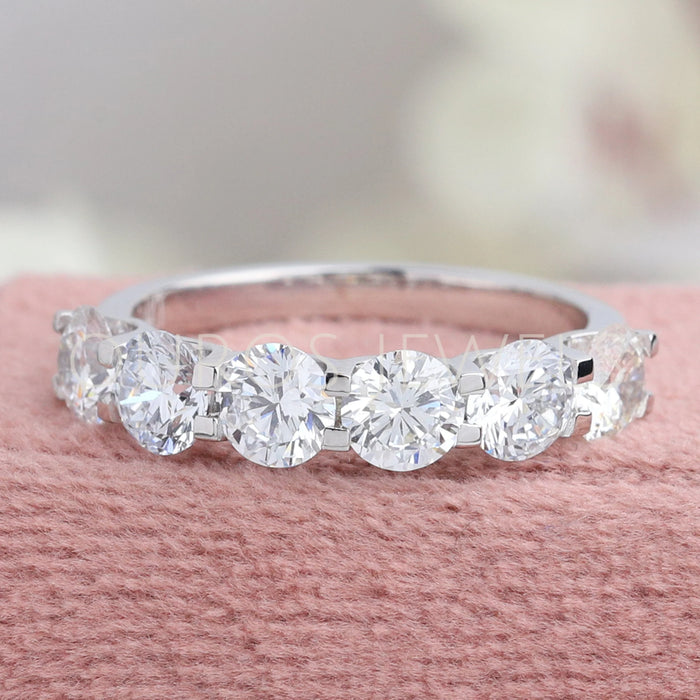 4.60 MM Round Cut Half Wedding Band