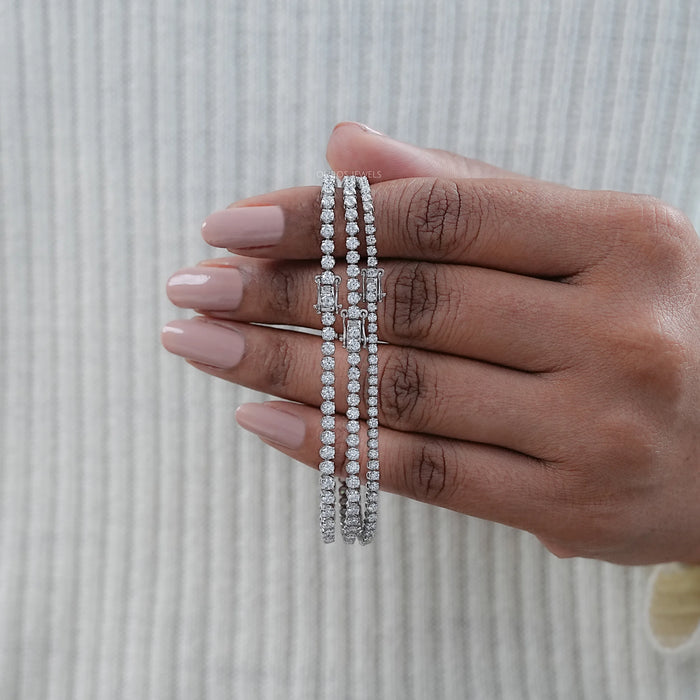 4.00 TCW Round Cut Lab Grown Diamond Tennis Bracelet