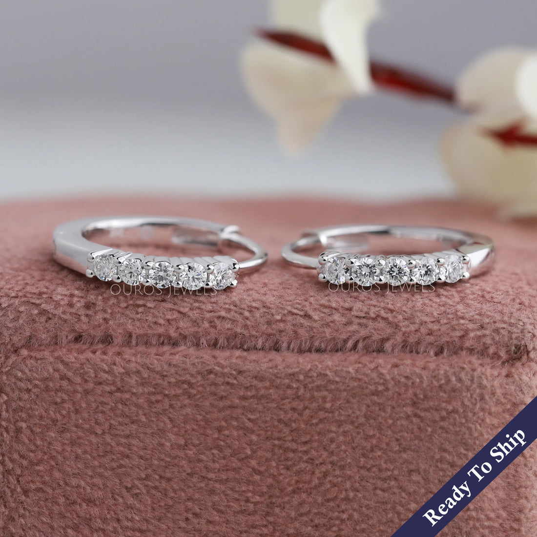 Round Lab Grown Diamond Hoop Earring Earrings