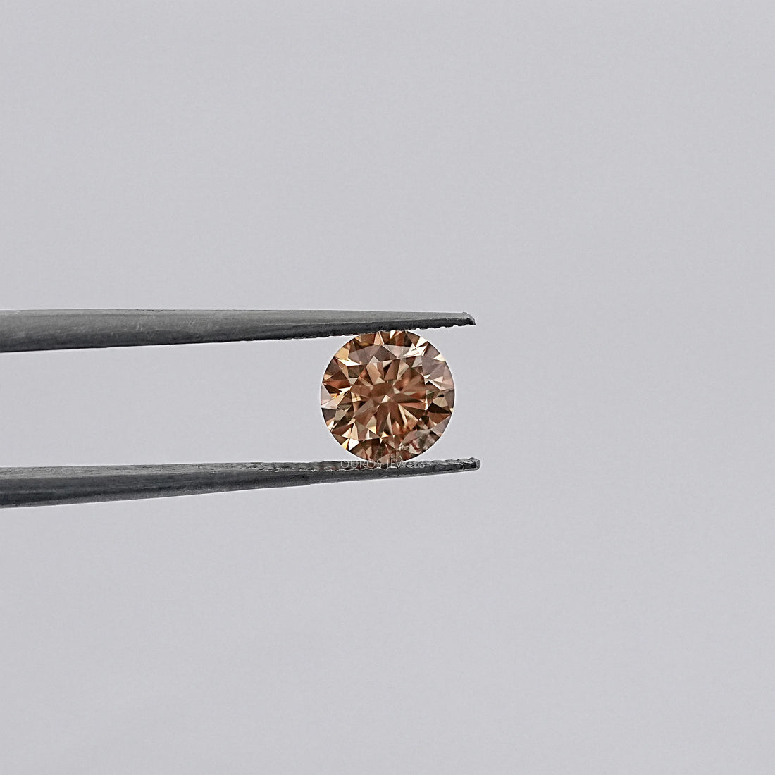 Fancy Champagne Round Cut Lab Diamond Loose Loose