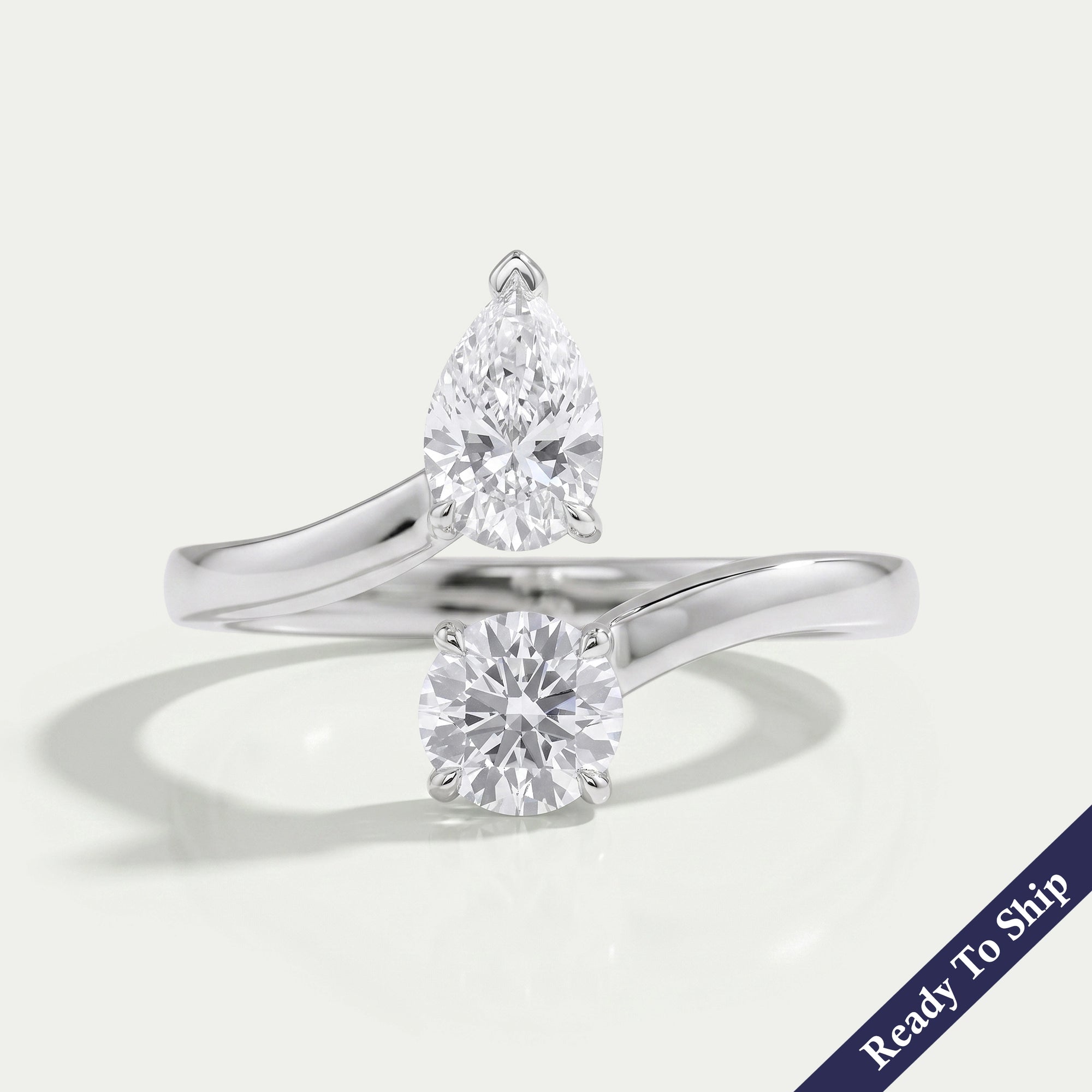 Pear And Round Bypass Setting Ring