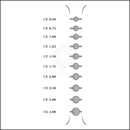 Round Cut Halo With Accent Diamond Engagement Ring