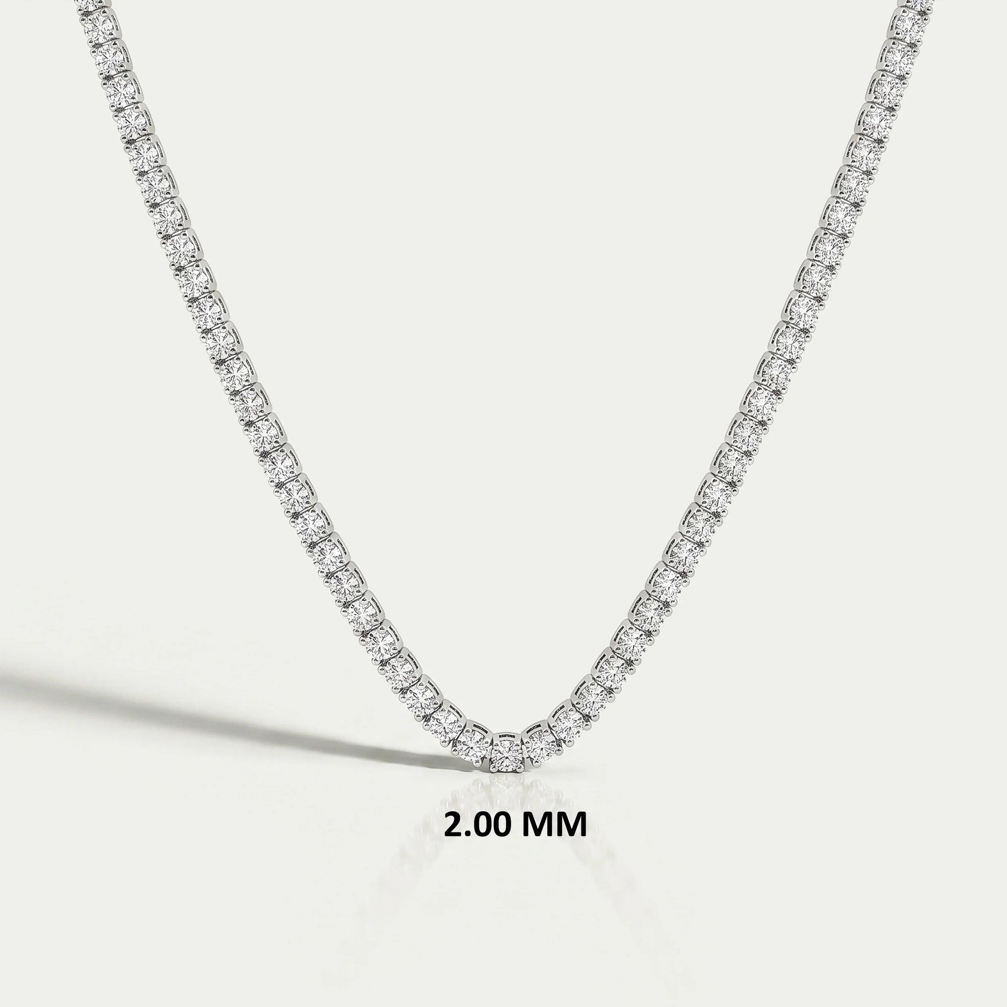 Stunning Round Cut Lab Diamond Tennis Necklace Necklaces