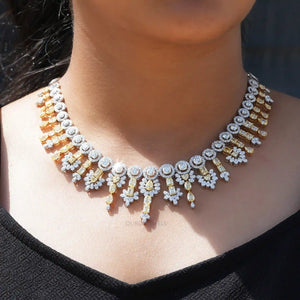 multi shaped diamond necklace