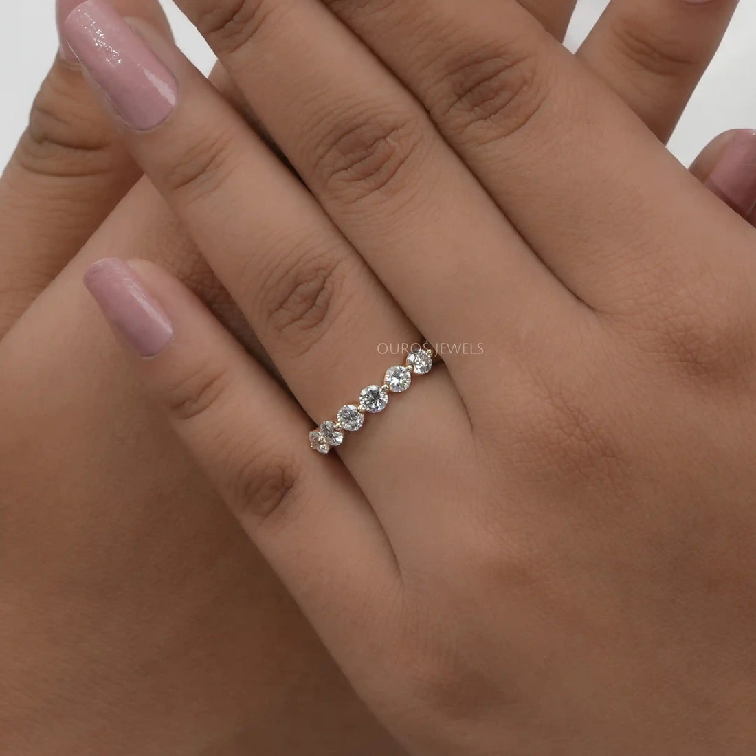 Seven Stone Shared Prong Ring