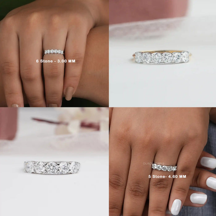 [Collage of Round Diamond Wedding Ring]-[Ouros Jewels]